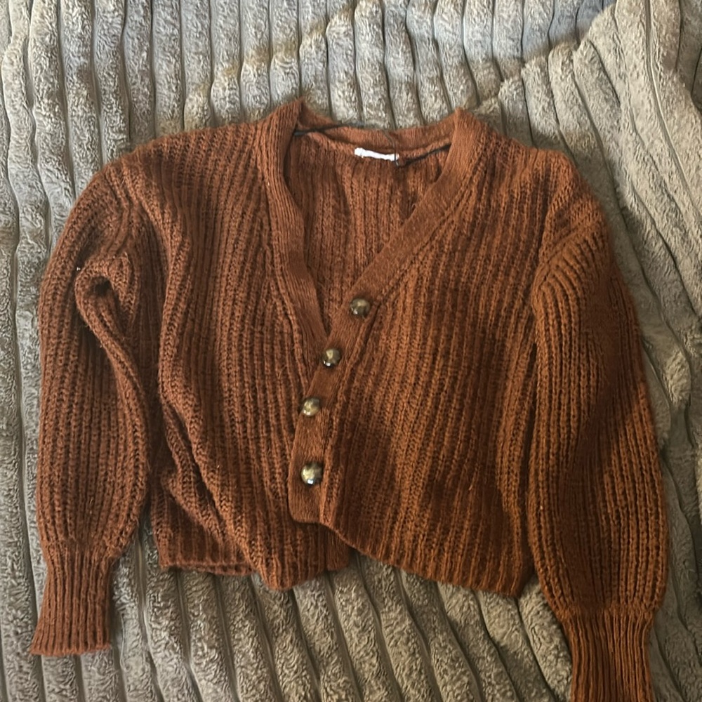Brown button cardigan